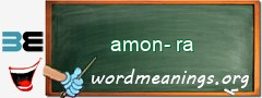 WordMeaning blackboard for amon-ra